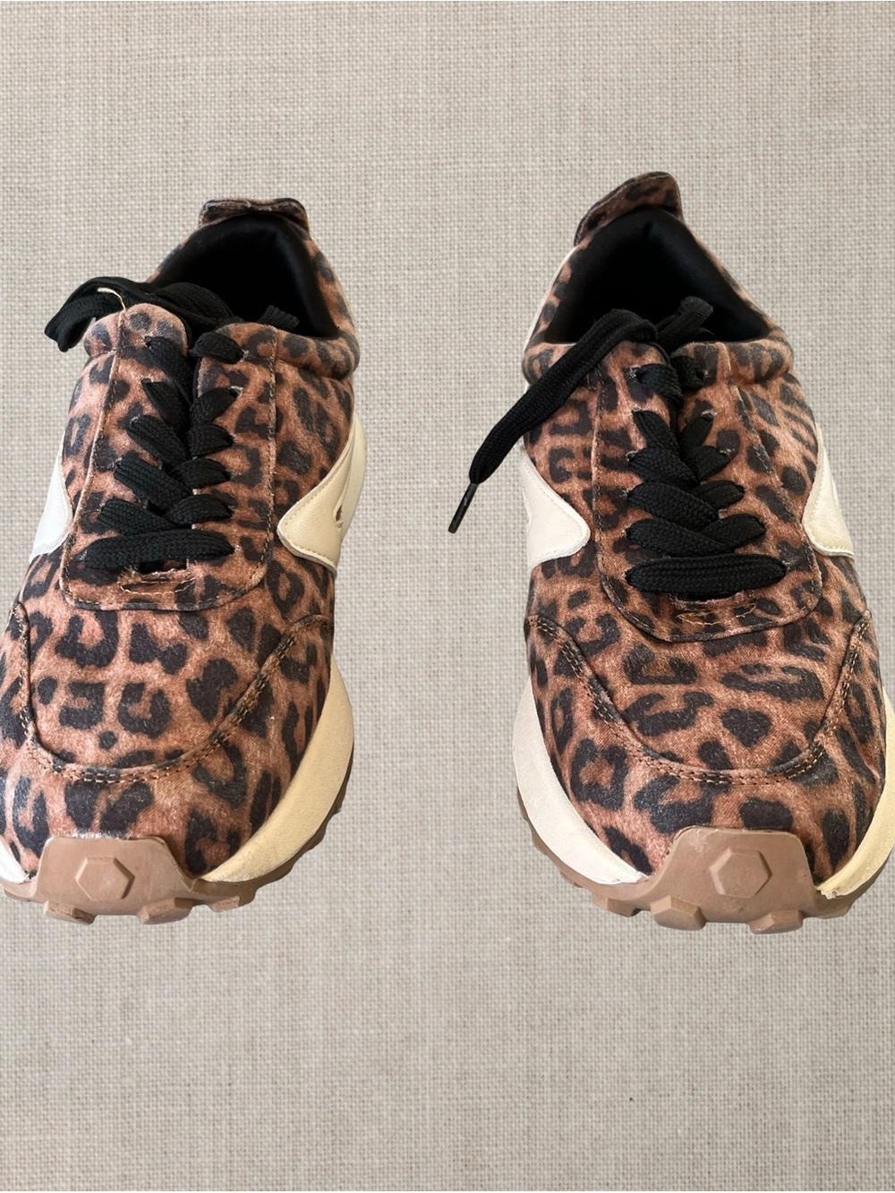 Dolce Vita Women's Leopard Print Lace-Up Sneakers in Brown - Size 7